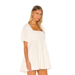 Free People Violet Mini Dress in Ivory/White size M.